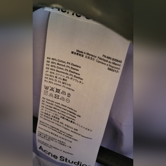 ACNE STUDIOS-Blue Button Shirt - Picture 6 of 6